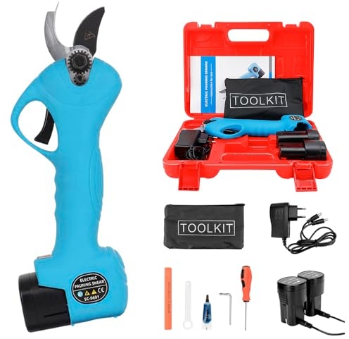 Eachbid Tijeras de Podar Electricas para Jardín Tijeras Podadora Inalámbricas Profesional Resistente Diámetro de 25mm 16,8V