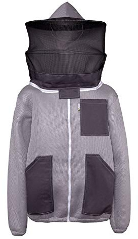 3D Luft Imkerschutzjacke Dreilagig L mit Rundenhut Schleier | Atmungsaktiv Stichsicher Apisfarm Imkerjacke