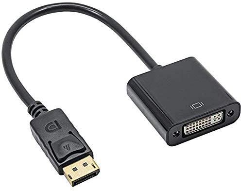 Bolwins O02S DisplayPort auf DVI Adapter – DP zu DVI-I 24+5 Konverter, Full HD 1080p (1920x1200), 25cm – Für PC, Laptop, Monitor, Beamer, HDTV