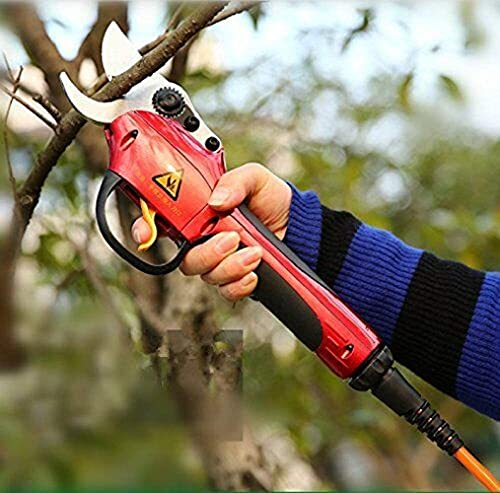 TOPCHANCES Professionelle Elektrische Gartenschere, Gartenschere, 90–240 V, mit 4 Ah Lithium-Batterie, 30 mm Durchmesser, 6 Arbeitsstunden