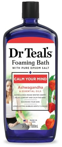Dr Teal's Ashwagandha Foaming Bath 1L, Clear