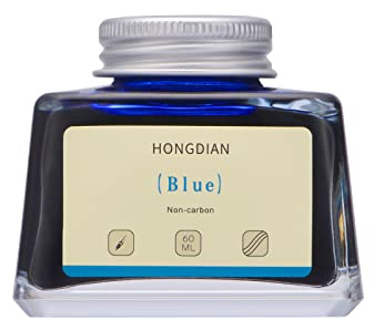 Asvine Hongdian Füllfederhalter-Tinte, blau, 60 ml Flaschentinte für Füllfederhalter, kohlenstofffrei