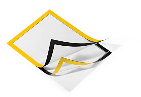 Durable Info-Rahmen Duraframe (A4, selbstklebend mit Magnetverschluss) 2 Stück, gelb, 487204