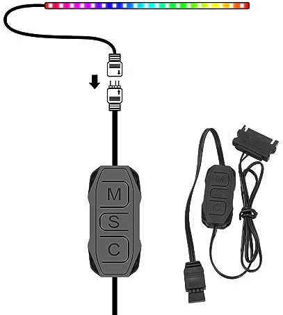 Cuifati Controlador ARGB 5V 3Pin a SATA Power Mini Controlador RGB 5V 3Pin Controlador RGB Cable Controlador de Tira de Alimentación SATA
