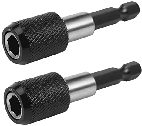 Niniang 2 x Bohrfutteradapter für Bithalter mit Sechskant-Schaft, 1/4