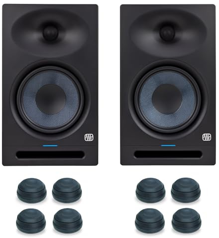 PreSonus Eris Studio 8 Aktive Monitor-Boxen 8 Lautsprecher 1 Paar + keepdrum 2X Boxenfüße-Set