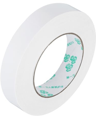 sourcing map Ruban adhésif double face pour emballage, bricolage, artisanat, scrapbooking, emballage cadeau - Blanc - 5 mm x 50 m
