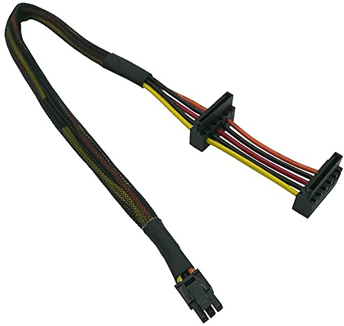 TYREE Cavo di alimentazione HDD SATA Adattatore SATA ad angolo retto 15 Pin X2 a Mini 6 Pin ATX per 3653 SERIE 3650 Compatibile