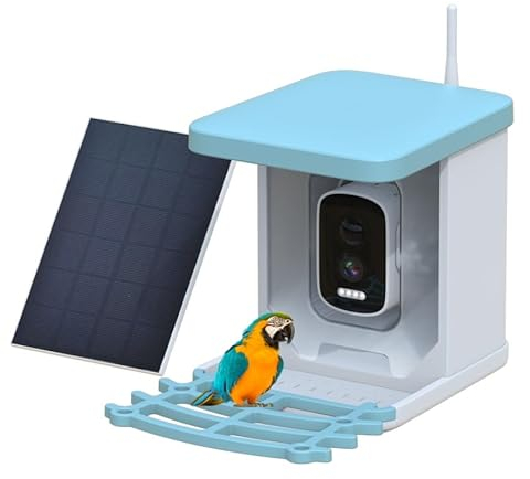 Vogelhäuschen-Kamera, Vogelhäuschen, Automatische Benachrichtigung Und Aufnahme Von Videos Bei Vogelbesuch, Vogelhäuschen-Kamera, Geburtstagsgeschenke, Geschenke for Mama/Papa/Vogelliebhaber