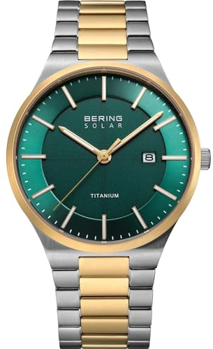 BERING Herren Uhr Solar Movement - Titanium Collection mit Titan und Saphirglas 14439-718 - 10 ATM