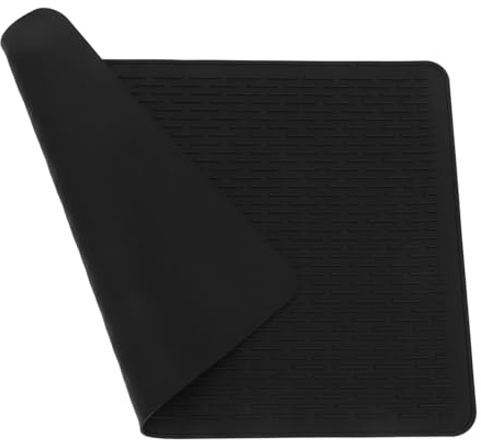 Gadpiparty Tapis de Protection en Silicone Protège Table et Cuisson Plaque à Induction pour Isolant Thermique, Multifonction, Noir, Cuisine