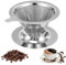 Filtro de Café Permanente de Acero Inoxidable, Filtro Cafetera Goteo, Filtros Cafetera, Filtro de Café Goteo Cono Sin Papeles Reutilizable Manual para Preparar Café, Accesorio de Filtro de Café