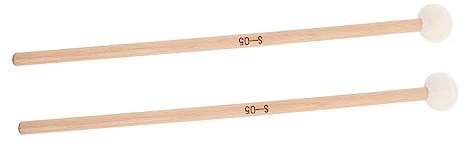 Toyvian 2pièces Baguettes De Timbales Feutre Bois Lot De Accessoires Percussionnistes Maillets Instruments Percussions Batterie Timbales Professionnelles