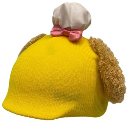 Oshhni Skihelmüberzug, Winter-Kopfbedeckung mit Ohren, Skihelm-Dekoration, Snowboard-Helmüberzug für Doppelboard-Outdoor-Aktivitäten, Gelb