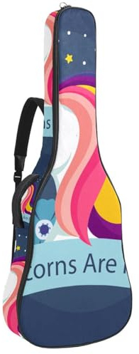 Eslifey Tasche für Akustikgitarre, indischer Tribal-Totenkopf, verstellbarer Schultergurt, Gitarrenkoffer, Gigbag 101,6 cm, 104,7 cm, 106, Mehrfarbig 4, 42.9x16.9x4.7 in, Taschen-Organizer