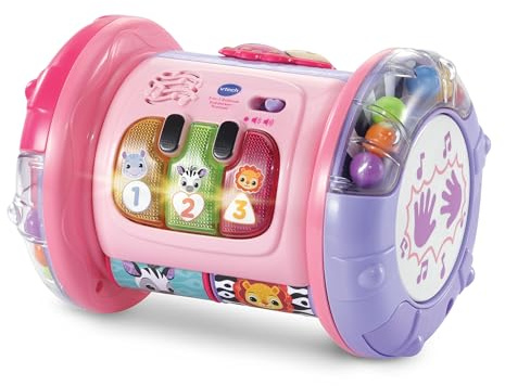 VTech 3-in-1 Rollende Entdecker-Trommel – Rosa