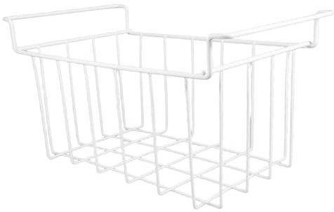 Ciieeo Cesta Metálica para Congelador Extraíble 40x22x20 Cm Acero Resistente Colgante Ventilada Almacenamiento Organizado para Electrodomésticos De Cocina Hogar