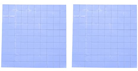 KEALLANS 200pcs 10X10X1mm Silicone Pad Termico per Dissipatore Termico Conduttore Isolamento Pate, Blu