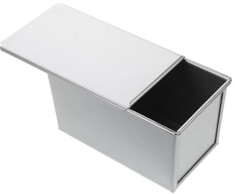Toyvian Rectangular Non Stick Bread Loaf Pan with Cover Portable Baking Tin for Homemade Bread for Kitchen Use and Travel Capacity