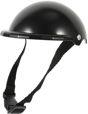 Homoyoyo Lustiger Hund und Katzenhelm aus Leichtem Kunststoff Sicherer Schutz für Kleine Haustiere Modisches Outdoor Accessoire Kompakt und Bequem Schwarzer Pet Safety Helm