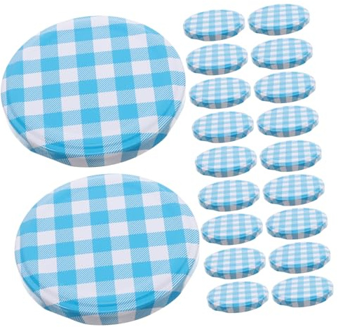 PLAFOPE 50PCS Heat Resistant Mason Jar Lids Regular Canning Jar Caps Split Type for Chili Sauce Honey Jam Jelly Storage and Gift Packaging