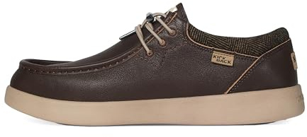 Kickback Haven Mocassins Homme en Cuir et Daim – Chaussures Slip‑on Légères avec Lacets Élastiques, Semelle Confort Amortissante et Doublure Cuir – Style Casual Quotidien