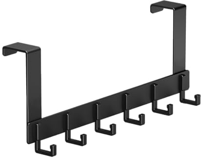 Crochet de porte sur porte - Sans perforation, support solide pour serviettes, vêtements et accessoires | Crochet de porte robuste pour salon, chambre d'enfant, chambre à coucher, entrée, montage