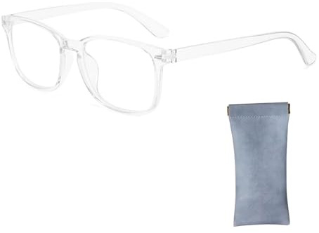 FIGCY Blue Light Blocking Glasses Men and Women, Transparent Blue Light Glasses, for Computer Gaming, Reduce Eye Strain, UV Protection