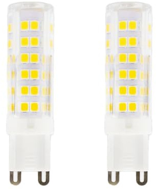 WOLTHID G9 Lampadina Led 7W 220V Ac Non Dimmerabile Bianco Naturale 4000K 20-40w Alogena Base Ceramica di Ricambio G9 per Lampadario Vanity Lighting,7W-2PCS,Bianco Naturale