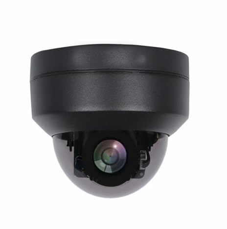KVBRUI Telecamera Dome IP Poe da 5 MP PTZ Pan Tilt 4xZoom Video sorveglianza Ottica Telecamera di Sicurezza Domestica Impermeabile(5MP DC 12V)