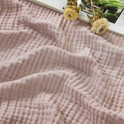 EMME Musselin Decke 150x200 Baumwolle Oeko-TEX Melange Rosa Kuscheldecke