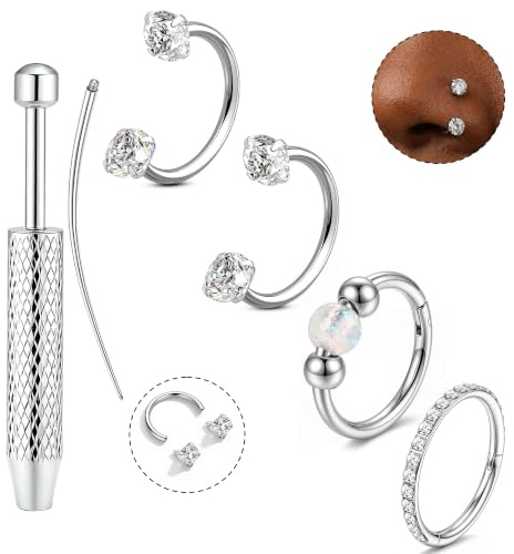 YADOCA Piercing Nez Acier Chirurgical Piercing Nez Fer à Cheval Septum