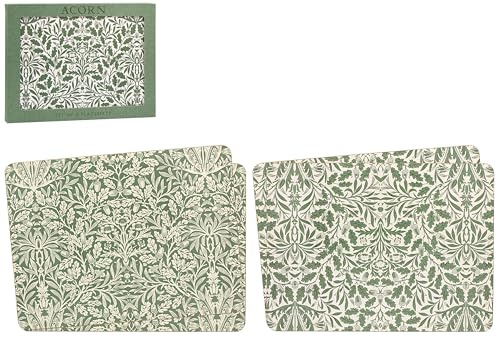 The Leonardo Collection Wm. Morris Acorn Dining Placemats Set of 4 | Daily use, easy clean, dining table
