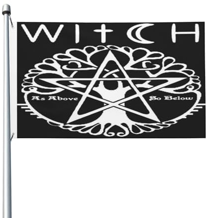 Dreifache Mondgöttin Hexe Wicca Pentagramm Farbflagge Perfekte Fahne Lustige Banner Décor Für Porch Innen Außen 90X152Cm