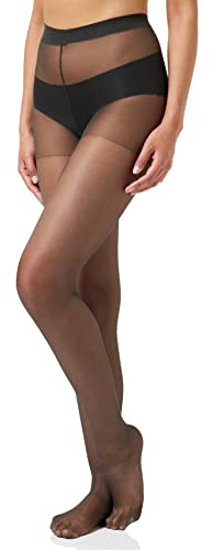 Charnos Women's 10 Denier Gloss Tights, Black (Barely Black 103), M UK