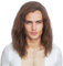 STfantasy Mens Brown Wig Wavy Mid Length Synthetic Hair for Male Cosplay Winter Soldier Costume
