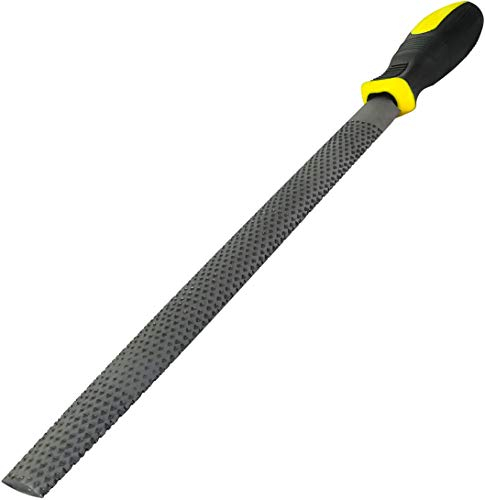 AERZETIX - Lima/Raspa per legno in acciaio semitonda - Lunghezza 250mm - Utensile manuale da falegname - Manico bimateriale - Strumenti di finitura Lime/Spilli/Denti - C45955