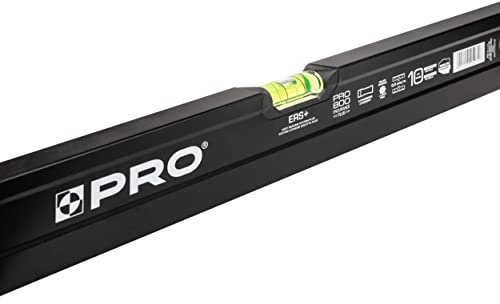 PRO800 Livella a Bolla 100cm fresata su un lato con Profilo Ergonomico - ERS+ (Easy Reading System) Livella bolla e precisa con tappi di chiusura antiurto - Colore Nero