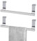 Lot de 2 porte-serviettes à suspendre - En acier inoxydable - Avec bandes antidérapantes et anti-rayures - Pour porte d'armoire, cuisine, salle de bain - 2 tailles S