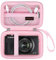 Canboc Camera Case for Canon PowerShot G7 X Mark II/ G7X Mark III Digital 4K Vlogging Camera, Point and Shoot 4K Video Camera Bag, Zipper Mesh Pocket fits USB Cable, Batteries, Pink