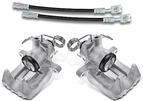 Frankberg 2x Bremssattel Bremszange + 2x Bremsschlauch Hinterachse Links Rechts Kompatibel mit A4 8D2 B5 1.6L-2.8L 1997-2000 A4 Avant 8D5 B5 1.6L-2.8L 1997-2001 Replace# 8E0615423