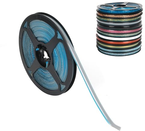 Moulures décoratives flexibles autocollantes - Pour plafond, mur, carrelage en céramique, 6 m x 7,5 mm - Bords latéraux autocollants pour cuisinière, lavabo, bord de carrelage (gris)