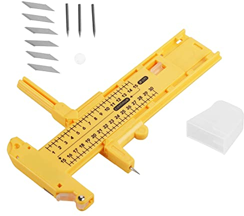 Lwuey Taglierina Circolare,Glierina di Precisione Circolare Tagliacarte Artigianale Bussola Cartone Carta Gomma Regolabile Cutter Strumento Artigianato per Tagliare Pelle Fai da Creazione Utensil