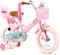STITCH Little Daisy 12 Zoll Mädchenfahrrad für 2-4 Jahre Kinderfahrrad, Fahrrad für Mädchen mit Stützrädern mit Korb & Luftschlangen, Rosa