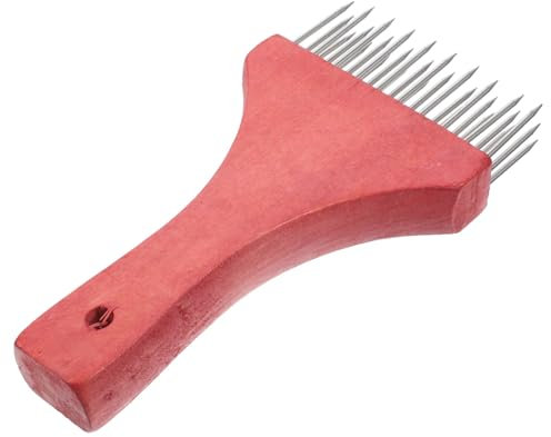 COLLBATH Batticarne in Acciaio Inossidabile con Manico in Legno Inteneritore per Pollame Manzo e Maiale Doppia Superficie Testurizzata per Cucina Domestica e Ristorante