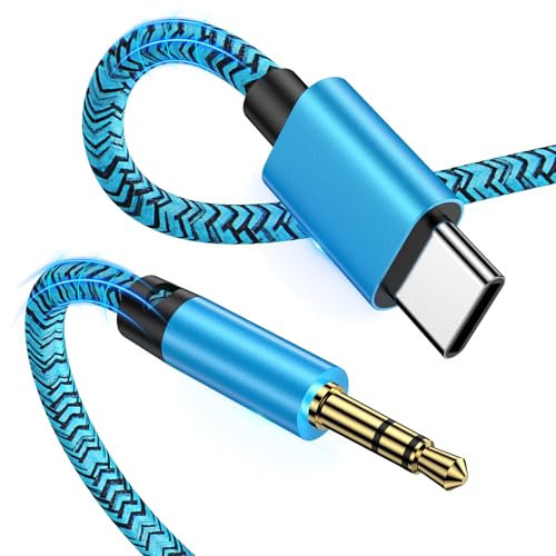 Aux Kabel iPhone 16 Auto USB C,1M Typ USB C Klinke auf 3,5mm Handy für Samsung Galaxy S25/S24/S23/S22/S21/A55/A54/A35/A16/A15,iPhone 16 15 Pro,Pixel,Adapter Aux Kabel für Auto/Kopfhörer/Lautsprecher