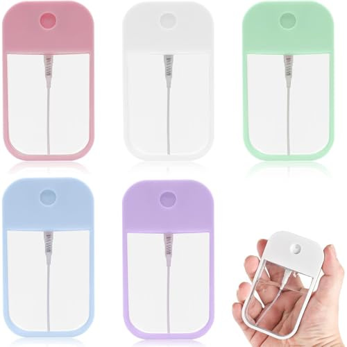 AIYVELU 5pcs 45ml Mini Botella Pulverizadora, Reutilizable Mini Botella Pulverizadora, Botella Portátil, Para Perfume Cuidado Personal Cosméticos