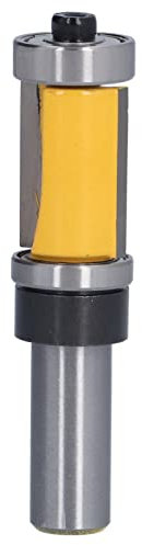Router Bit 1 / 2in Shank | Double Bearing Straight Trimming Tool for Woodworking | CNC / Engraving Machine / Plywood | Alloy Cutter Head, 3 / 4in Diameter