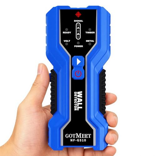 GOTMEET Détecteur de goujons électronique avec capteur intelligent, scanner mural 3 en 1 pour métal, bois et fil AC sous tension, détecteur mural multifonctionnel amélioré, batterie incluse