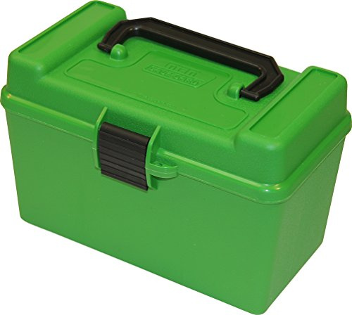 MTM 50 Round Deluxe Handled Rifle Ammo Case .17 REM - .222 Mag (Green)